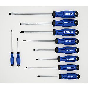 Kobalt 10 -Piece 6-in Magnetic Screwdriver Set, $14.98,  free pickup, Lowe's