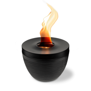 Sterno Tabletop Fire Pit Small Smokeless Mini Fireplace for Indoor Outdoor Patio & Balcony Decor, Tabletop Fireplace 6.5" x 5" - Onyx, $24, Walmart