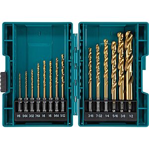 Prime Members: 14-Pc Makita Impact Gold 1/4" Hex Shank Titanium Drill Bit Set $13.50 + Free S&H