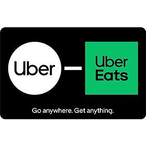 $115 Uber + Uber Eats eGift Card, $100, + 4X fuel points, Kroger Gift Cards