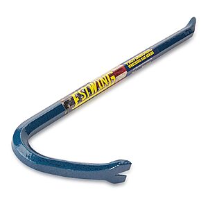 ESTWING Gooseneck Wrecking Bar - 5/8" x 18" USA Made Pry Bar with Angled Chisel End & Forged Steel Construction - EWB-18, $10.86, Amazon