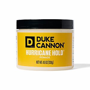 Duke Cannon Supply Co. Hurricane Hold Pomade – 4.6 oz – Extra Strong Hold, No Shine, Water-Based for Easy Washout, Long-Lasting Hair Control, $11.24, Amazon