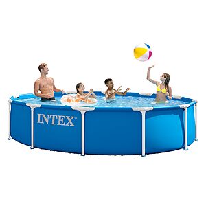 INTEX 28210EP 12ft X 30in Metal Frame Above Ground Swimming Pool (Pump Not Included), $69.15, Amazon