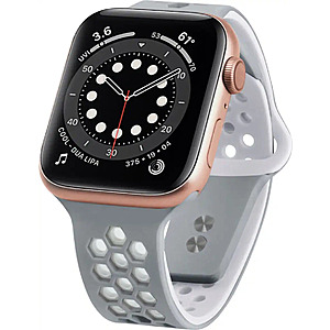 NEXT - Sport Band DUO Watch Strap for Apple Watch 42mm, 44mm, and 45mm - Gray, $4.99, FS, Best Buy