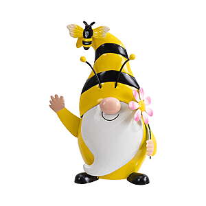 Mainstays Metal Bumblebee Gnome Outdoor Weather-Resistant Statue, $11.88, Walmart