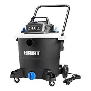 HART 12 Gallon 6 Peak HP Wet/Dry Vacuum, $49.98, FS, Walmart