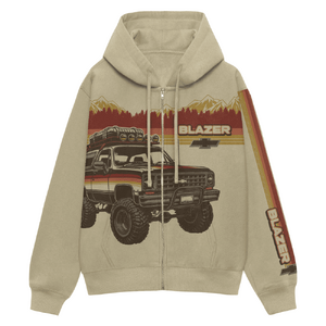 Chevy "Blazer" Men's & Big Men's Zip Up Hooded Sweatshirt, $8.68, sizes M, L, 2XL, 3XL, Walmart