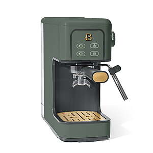 Beautiful by Drew Barrymore Slim Espresso Machine, 20 Bar, Thyme Green, $109, FS, Walmart