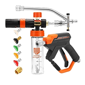Prime, $16.45, Power Washer Gun Mini Foam Cannon with Dual Connector, 200 ML
