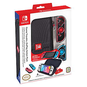Nintendo Switch Game Traveler GoPlay Action Pack w/ Case, Grips, & More