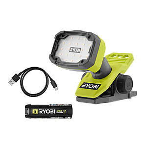 $26.99, FS, Blemished RYOBI USB Lithium LED Magnetic Clamp Light Kit