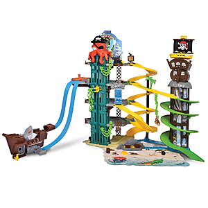 $32, WM, Adventure Force Pirate Garage Multi-Level Track Set with Die-Cast Play Vehicles