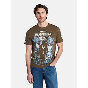 $5.81, WM, The Mandalorian Men's and Big Men's Mando Poster Graphic Tee with Short Sleeves