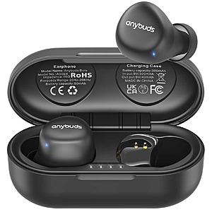 TOZO Anybuds-Dots Mini Earbuds Wireless Headphones w/ Noise Cancel Mic (Black) $10 + Free S&H