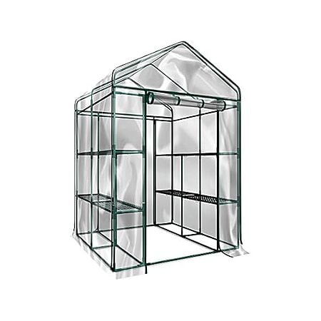 Walk in Greenhouse with 8 Sturdy Shelves and PVC Cover for Indoor or Outdoor Use - 56 x 56 x 76-Inch Green House by Home-Complete, $27, FS for Prime, Woot! $28