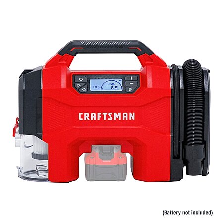 CRAFTSMAN Craftsman Cordless Inflator 20-volt Li-ion Air Inflator and vacuum (tool only), $45, free shipping, Lowe's
