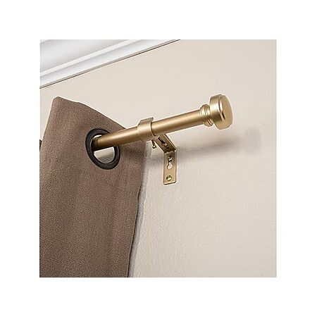Decopolitan 3/4" Knob Curtain Rod, 18 to 36 Inches, Antique Brass, $4.99, FS for Prime, Woot!