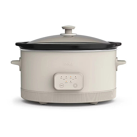 Bella 6qt Programmable Slow Cooker, Oatmilk, $28.99, free shipping, ebay