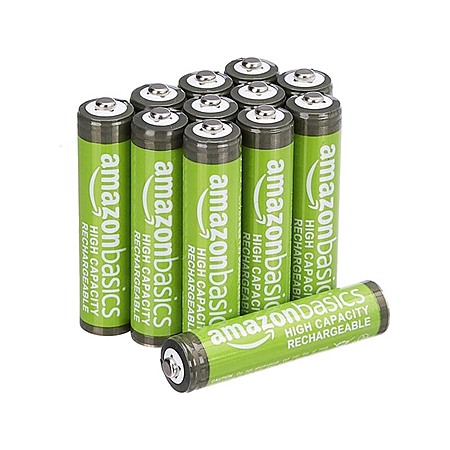 (12 Pack) AmazonBasics Rechargeable AAA NiMH High-Capacity Batteries, 850 mAh, Recharge up to 500x Times, $4, FS Prime, Woot!