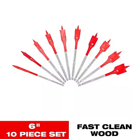 10 piece DIABLO SPEEDemon High Speed Steel Spade Bit Set with Pouch, $9.29, free shipping, Home Depot