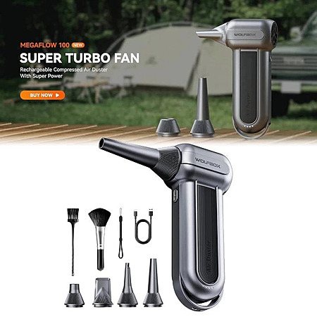Wolfbox MF100 Electric Air Duster Super Power Turbo Fan for Outdoor and Car, $55.99, FS, ebay