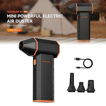 Wolfbox MF50 Electric Air Duster Super Power Turbo Fan for Outdoor and Car, $24.79, FS, ebay