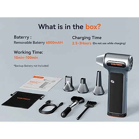 WOLFBOX MF200 Electric Air Duster Super Power Turbo Fan for Keyboard, $71.99, FS, ebay