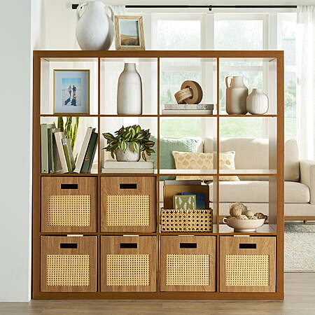 Better Homes & Gardens 16 Cube Storage Organizer, Acorn, $99, FS, Walmart