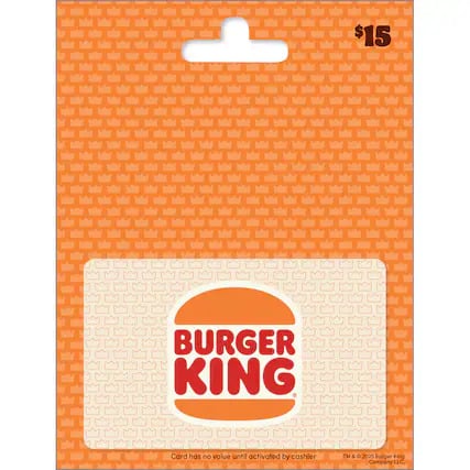 Free $5 Best Buy e-Gift Card with select fast food gift cards, ($15 Burger King physical,, $20 Burger King digital, $25 Arby's, $25 Sonic + more)