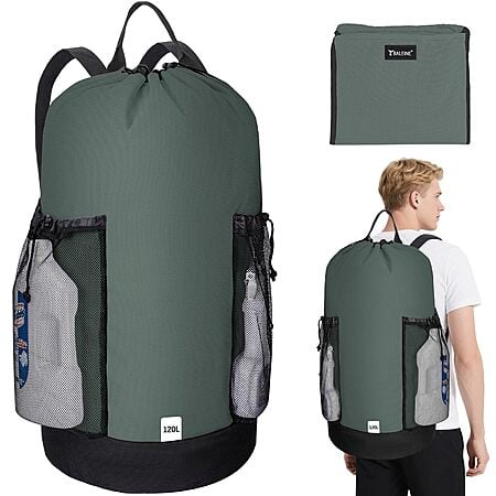 BALEINE 120L Laundry Bag Backpack, 900D Oxford Fabric Large Travel Laundry Bags, $9.44, 2 pack $14.48 + more