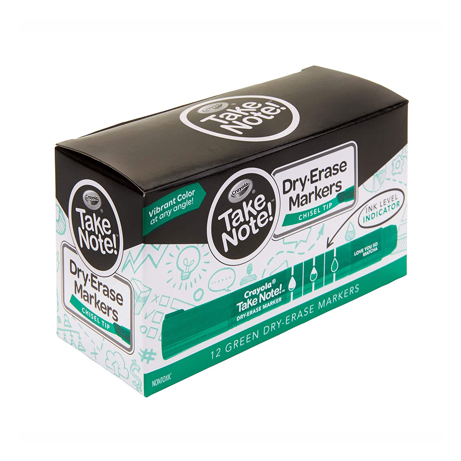 12 count Crayola Take Note Dry Erase Markers, Green Chisel Tip Markers, $3.20, Red, $3.73, Blue, $3.91, Amazon