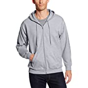 Hanes Men's Full-Zip Eco-Smart Fleece Hoodie, Light Steel, $7.50, Amazon