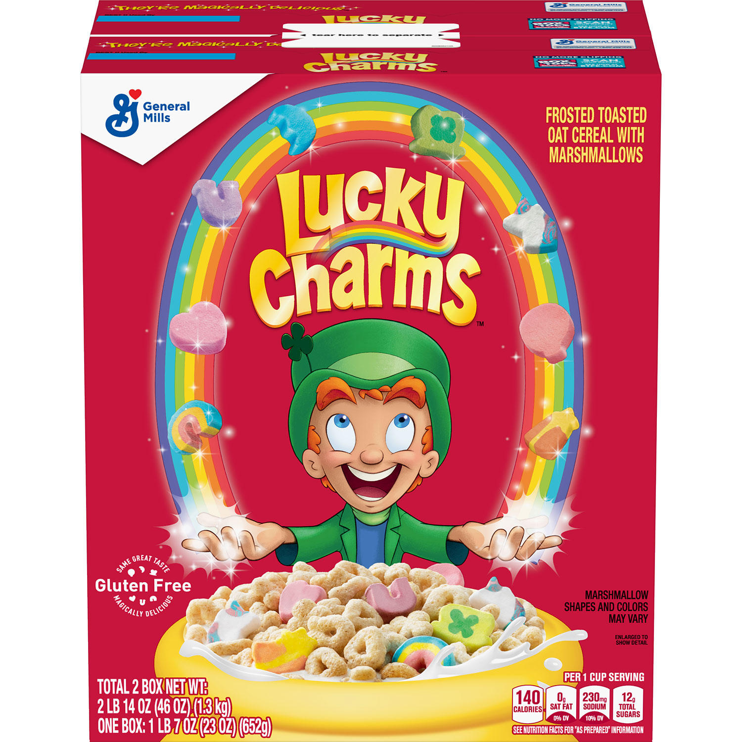 Sam's Club Members : 2 boxes, 23oz each, Lucky Charms cereal, $4.98, free shipping