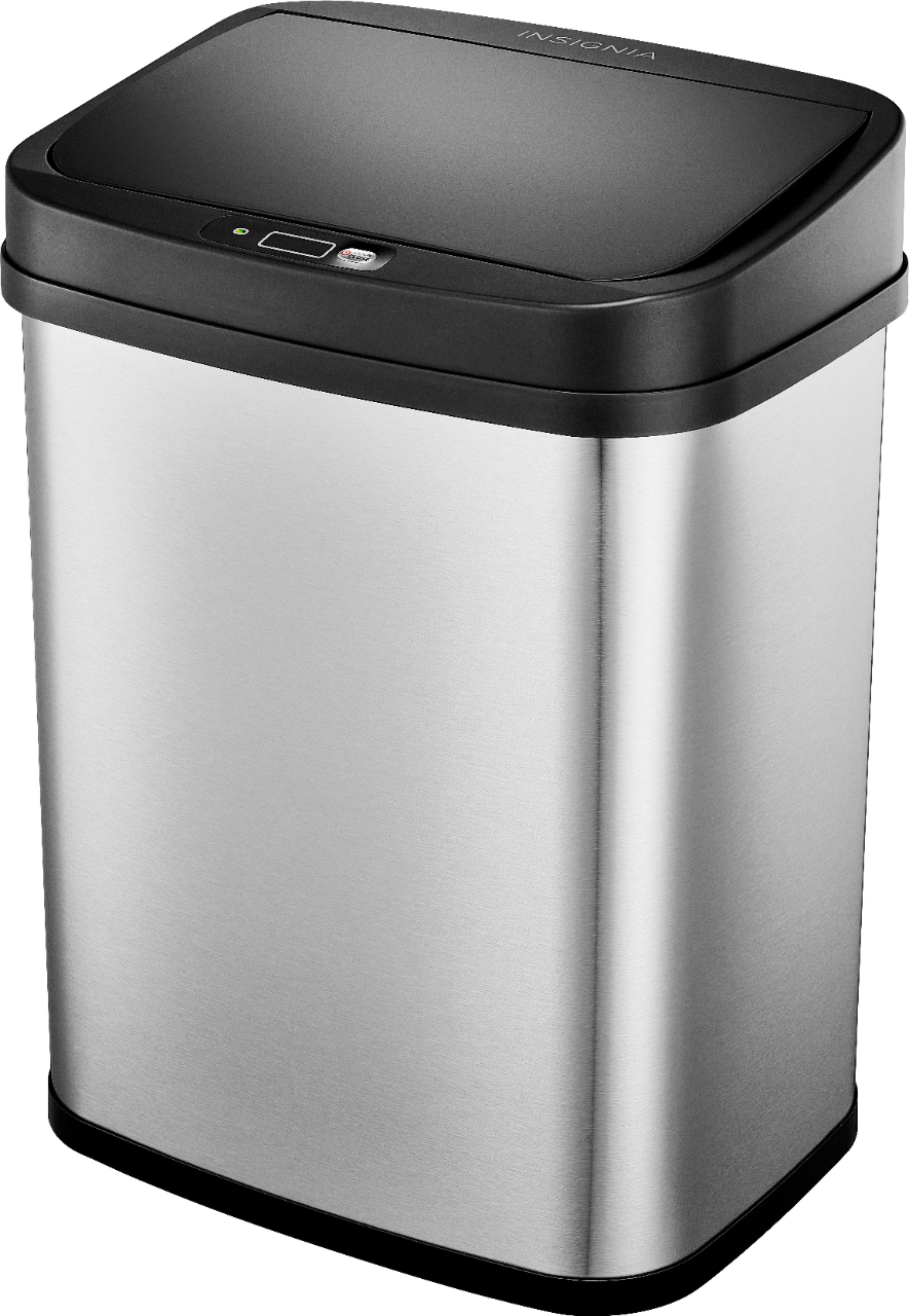 Insignia™ - 3 Gal. Automatic Trash Can - Stainless steel, $19.99, free store pickup, Best Buy