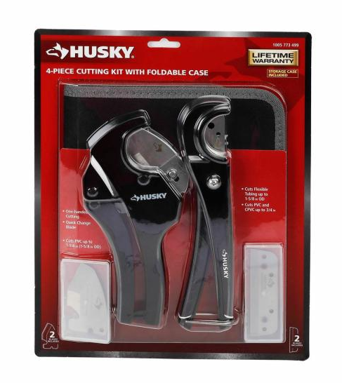 Husky 4-Piece PVC Cutting Kit with Foldable Pouch and Replacement Blades, $14.98, Home Depot, YMMV