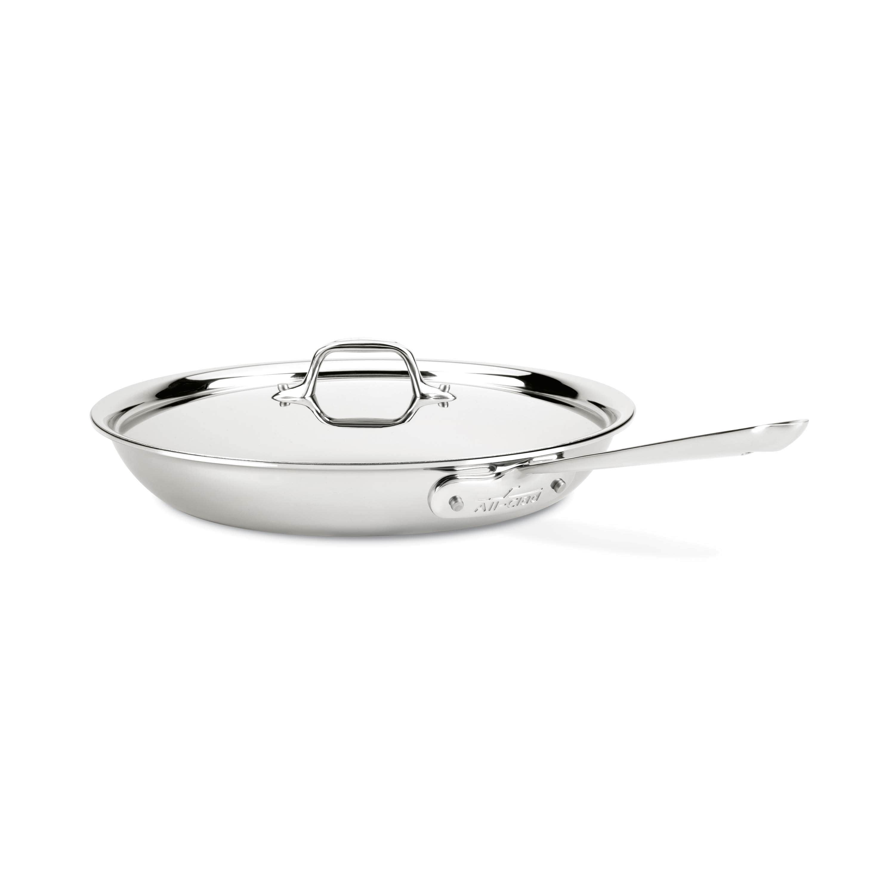 12" All-Clad D3 Stainless Steel 3-Ply Frying Pan w/ Lid $84.96