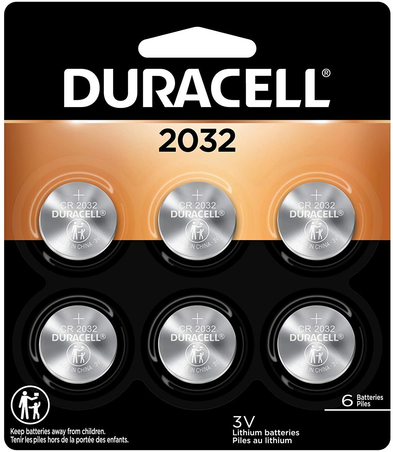6 Count Duracell Cr2032 3v Lithium Coin Batteries