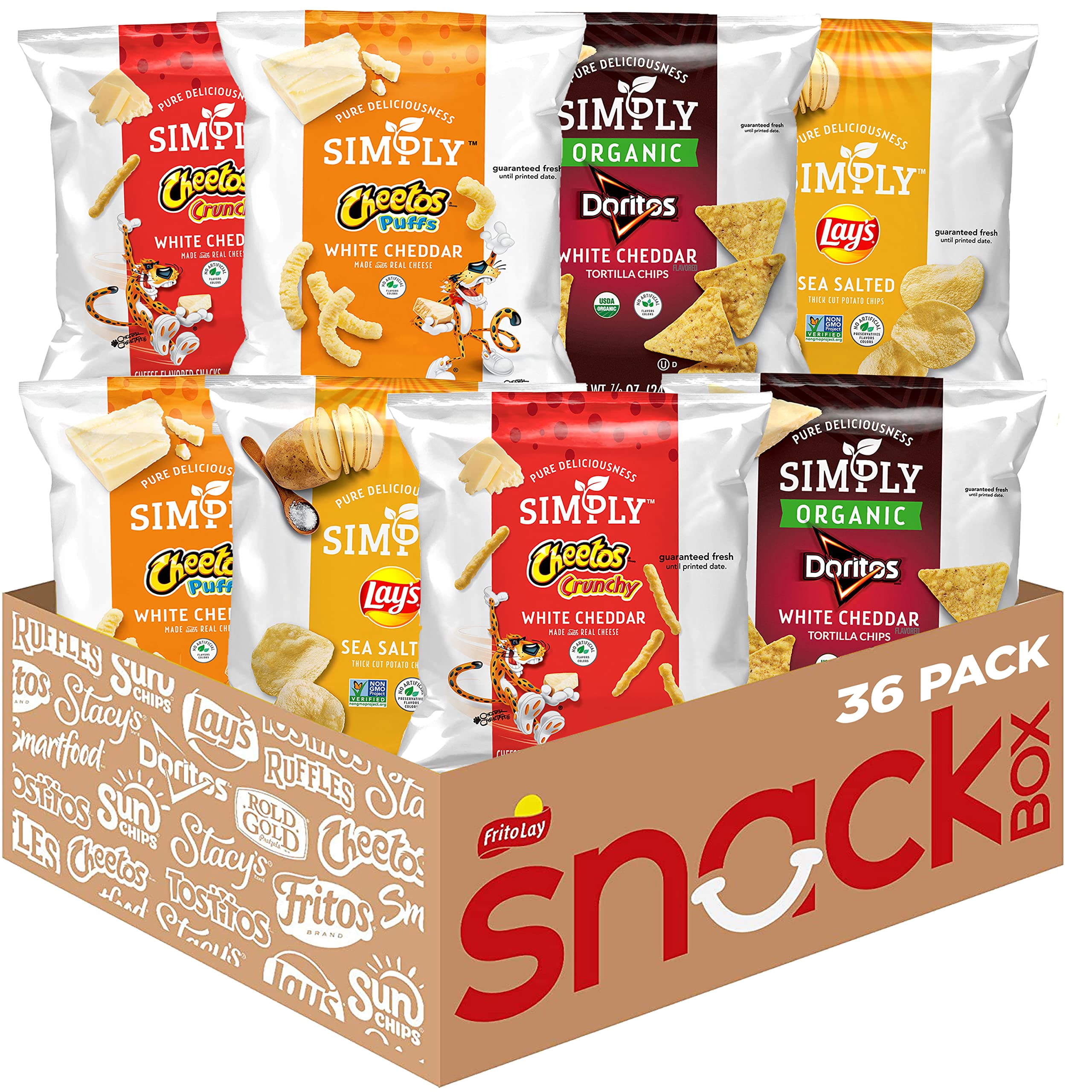 FritoLay Simply Variety Pack Doritos, Cheetos, Lay's 36pk $11.88 with S&S