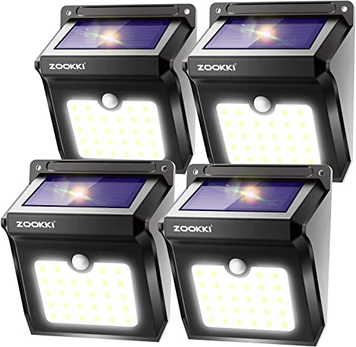 Zookki Solar Outdoor Lights 4pack IP65 Waterproof Motion Sensor $12.74 after clipping 50% coupon.at Amazon