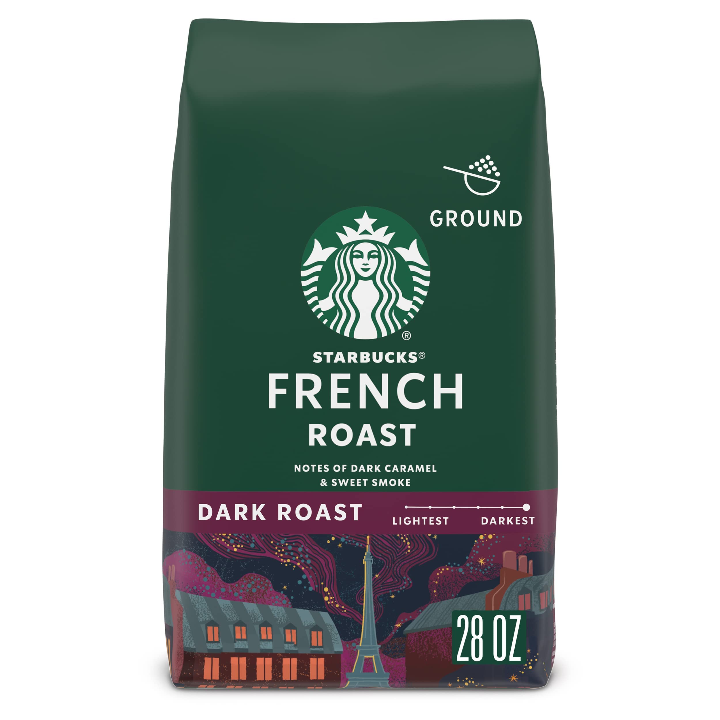 Starbucks Ground Coffee French Roast Dark Roast 28oz $11.38 after 15% Subscribe and Save and Coupon
