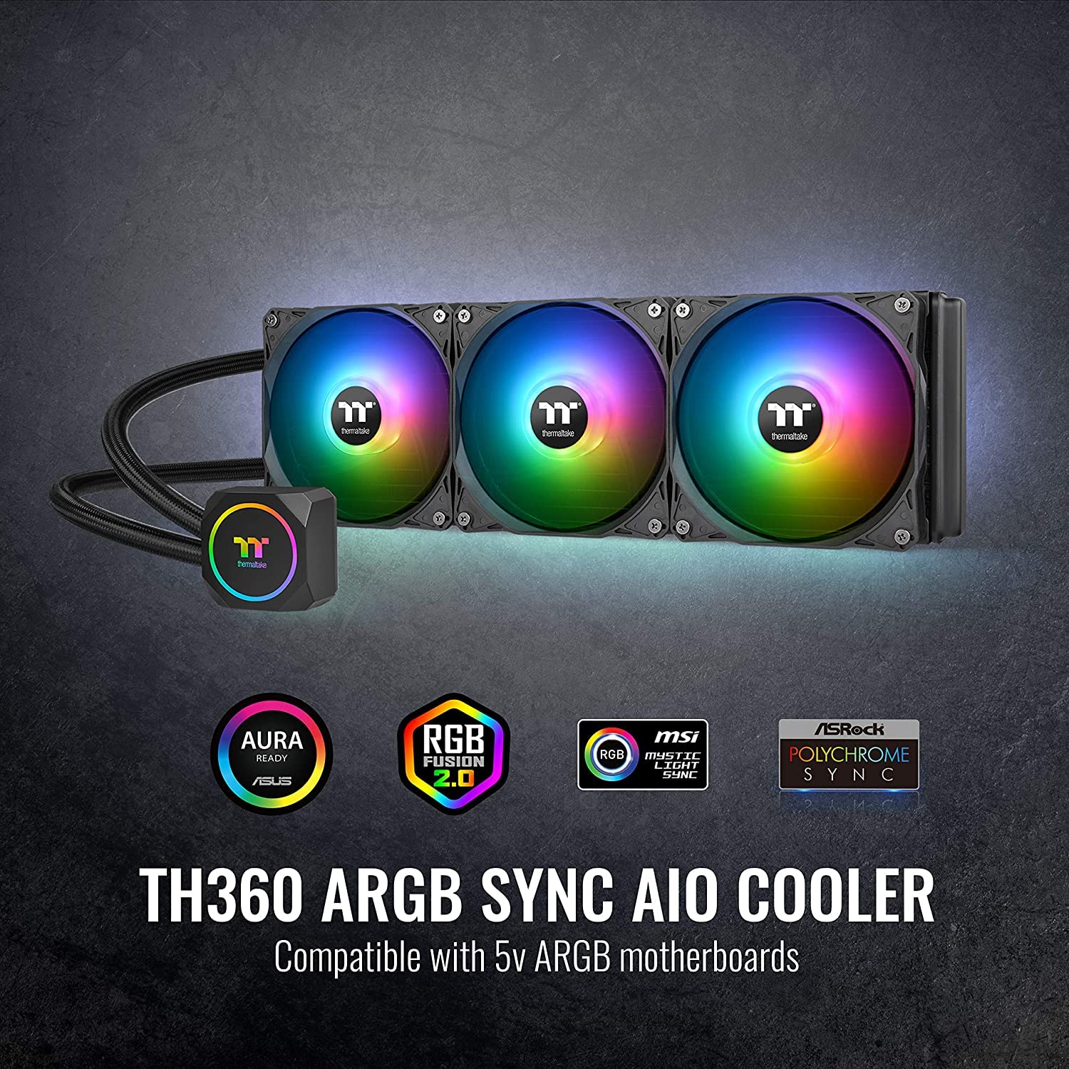 Thermaltake TH360 ARGB Motherboard Sync Edition Intel LGA1700 Ready/AM5/AMD All-in-One Liquid Cooling System 360mm $89.99
