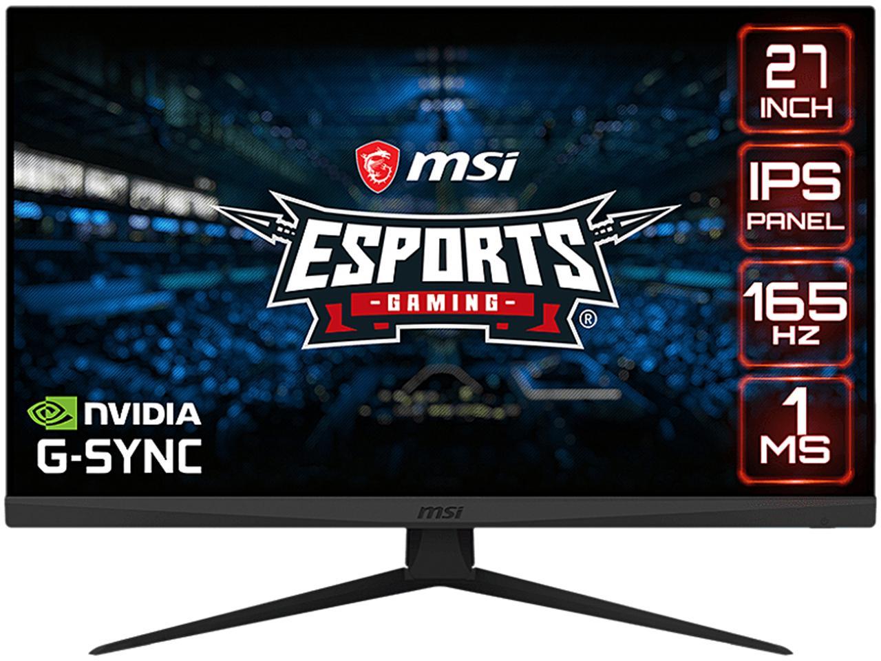 MSI 27" 165 Hz IPS FHD Gaming Monitor G-Sync Compatible 1920 x 1080 $119.99 shipped