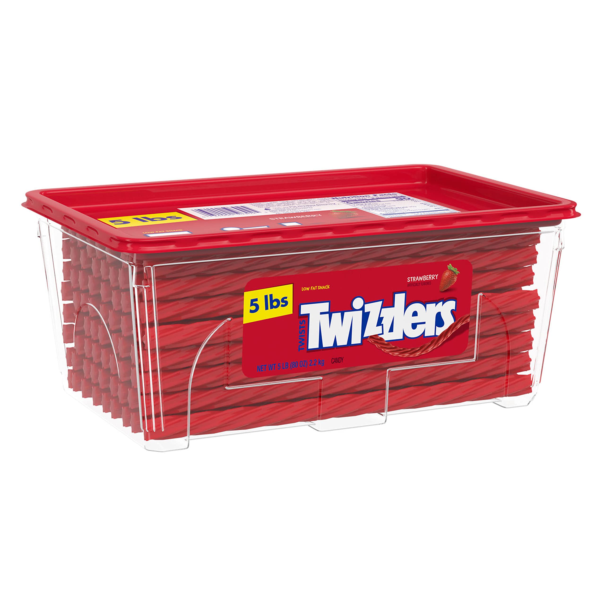 TWIZZLERS Twists Strawberry Flavored Licorice Style, Low Fat Candy Tub, 5 lb $7.23 after coupon Prime Exclusive Deal