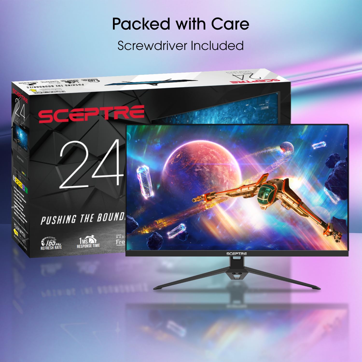Sceptre IPS 24” Gaming Monitor 165Hz 144Hz Full HD (1920 x 1080) FreeSync Eye Care FPS RTS DisplayPort HDMI $99.97 Prime Exclusive and without