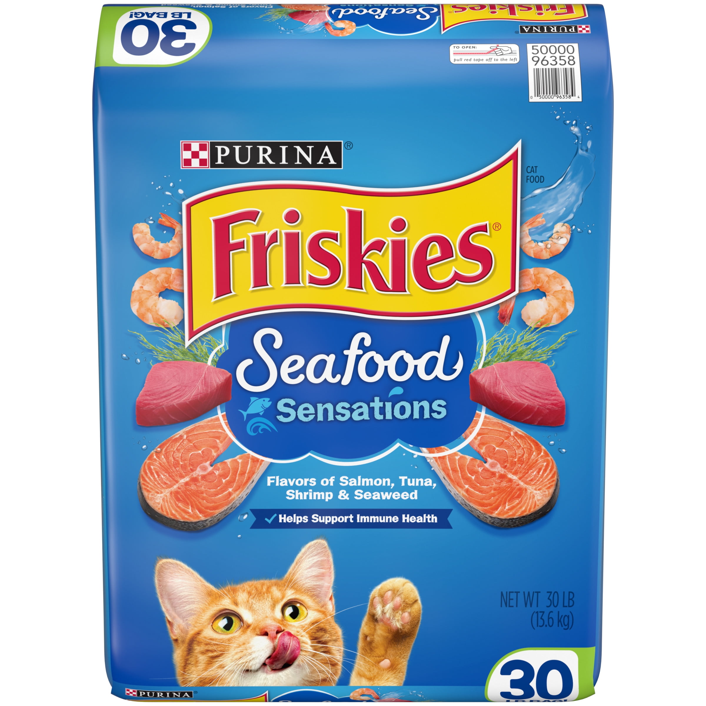 Purina Friskies Seafood Sensations Dry Cat Food 30lbs $25.88 @ Walmart free S/H with Plus Membership + $3.00 Walmart Cash