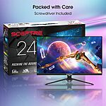 Sceptre IPS 24” Gaming Monitor 165Hz 144Hz Full HD (1920 x 1080) FreeSync Eye Care FPS RTS DisplayPort HDMI $99.97 Prime Exclusive and without