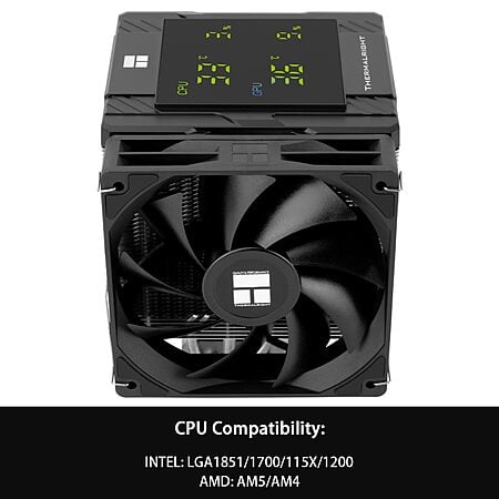 Thermalright Peerless Assassin 120 Digital Black CPU Cooler Air with 6X6mm Heatpipes, Magnetic Display $35.72