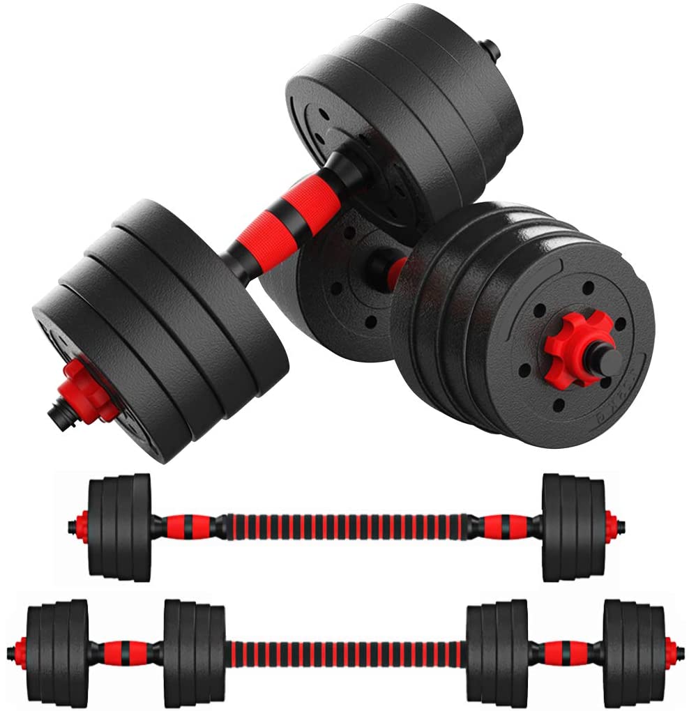 66LB Adjustable Dumbbell Weight Set for