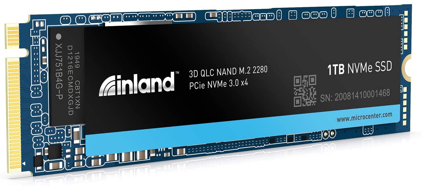 Inland Platinum 1TB SSD NVMe PCIe Gen 3.0x4 M.2 2280 3D NAND Internal Solid State Drive $99.99 at Amazon