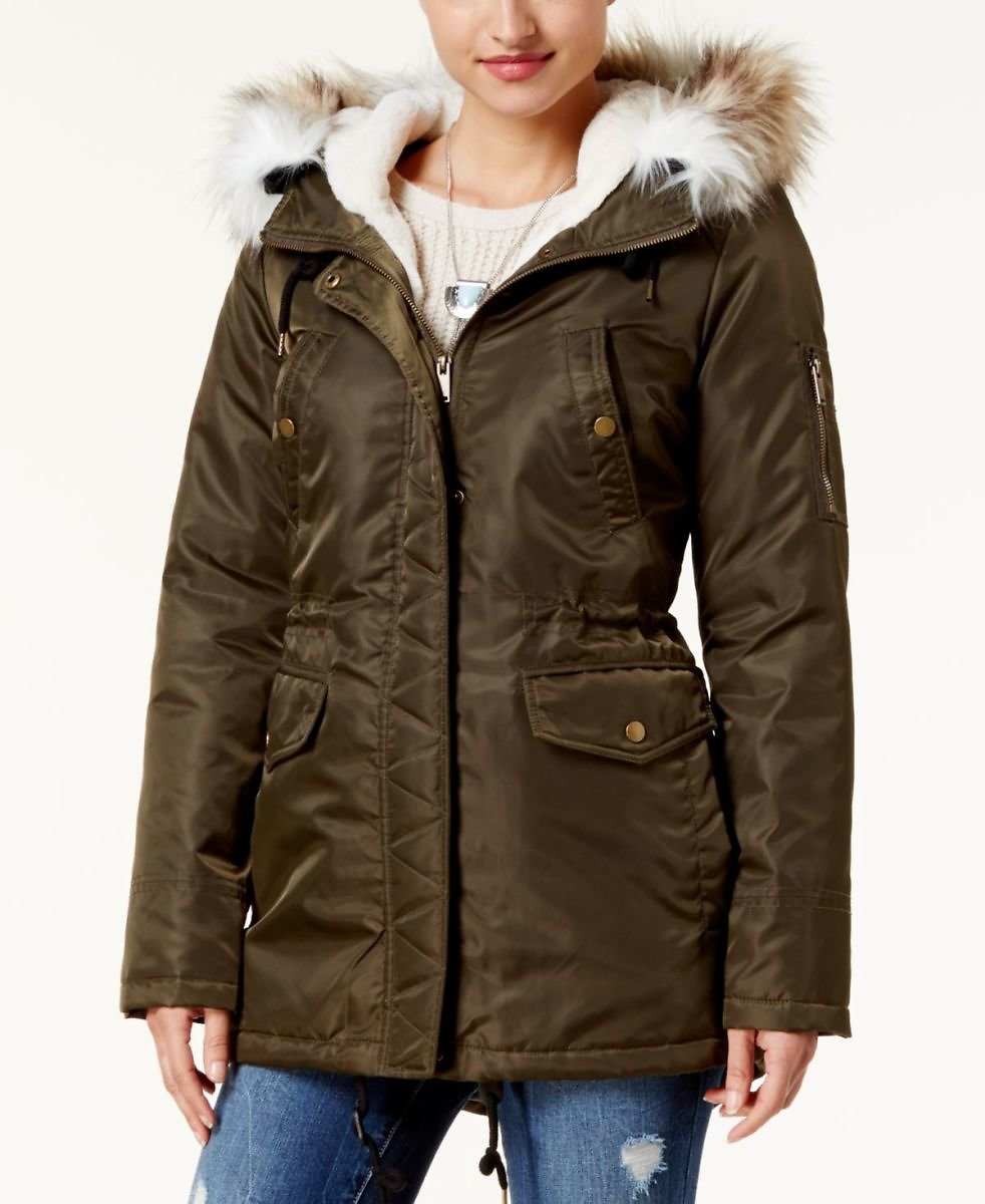 Juniors' American Rag Hooded Parka (3 Colors) $39.99 @Macy's